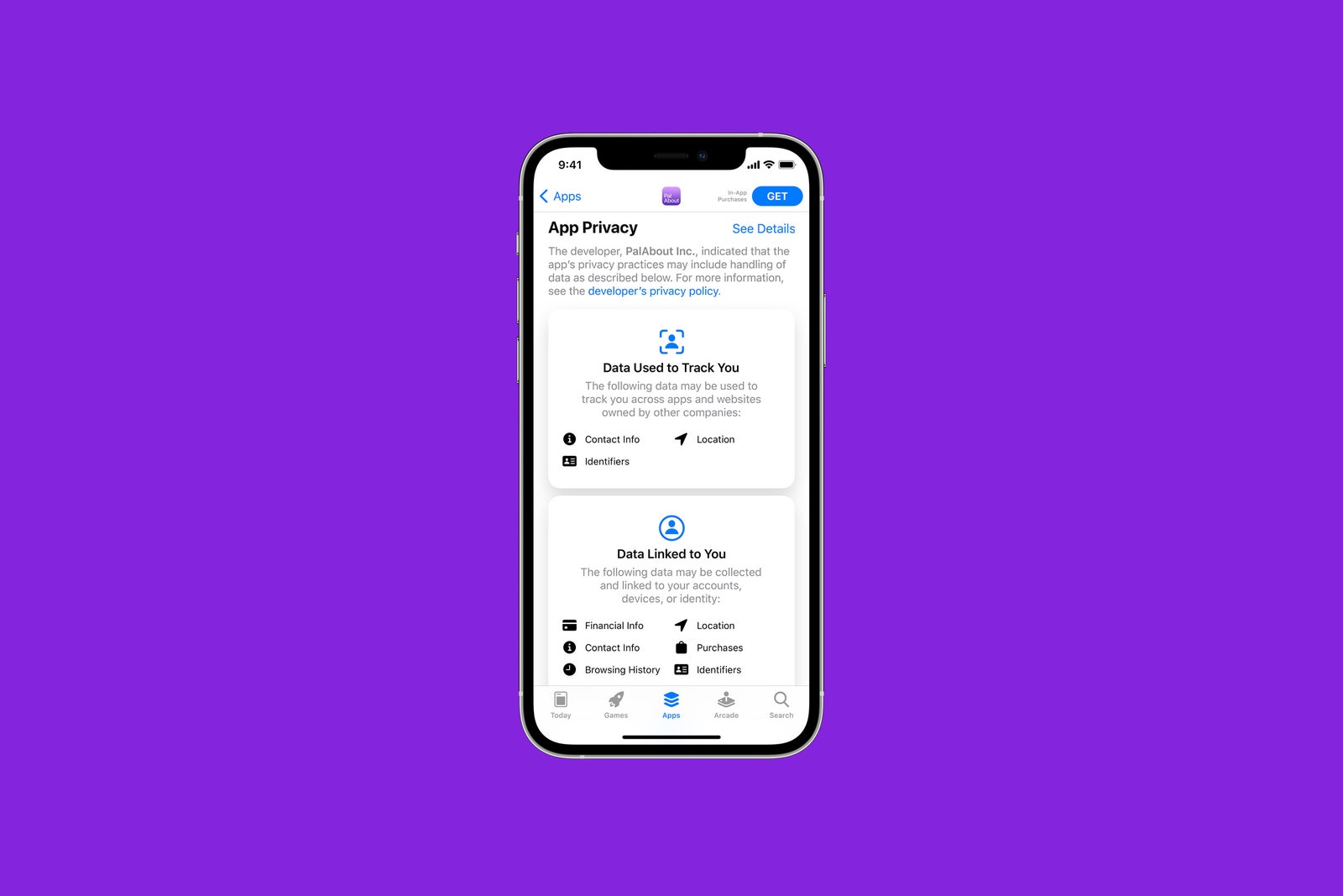 screenshot of settings screen