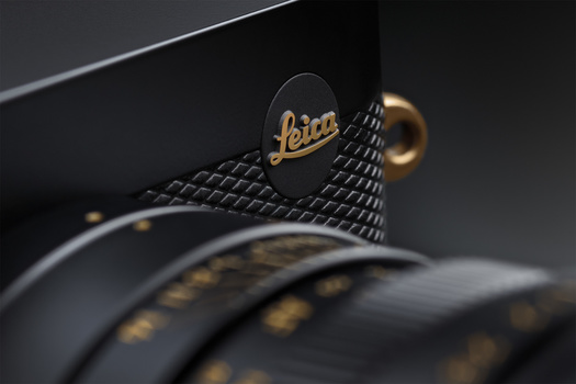 Close up of Leica logo