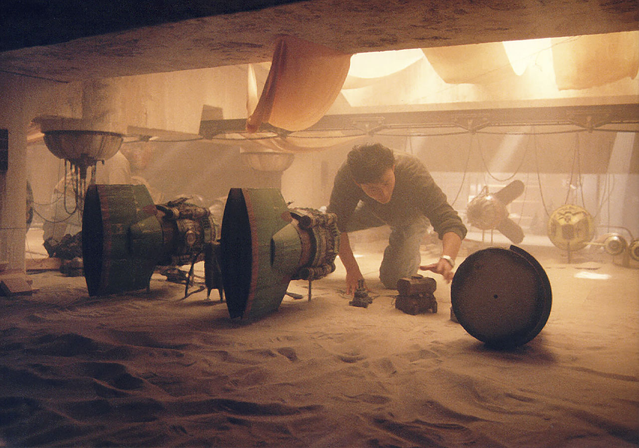 Doug Chiang on set