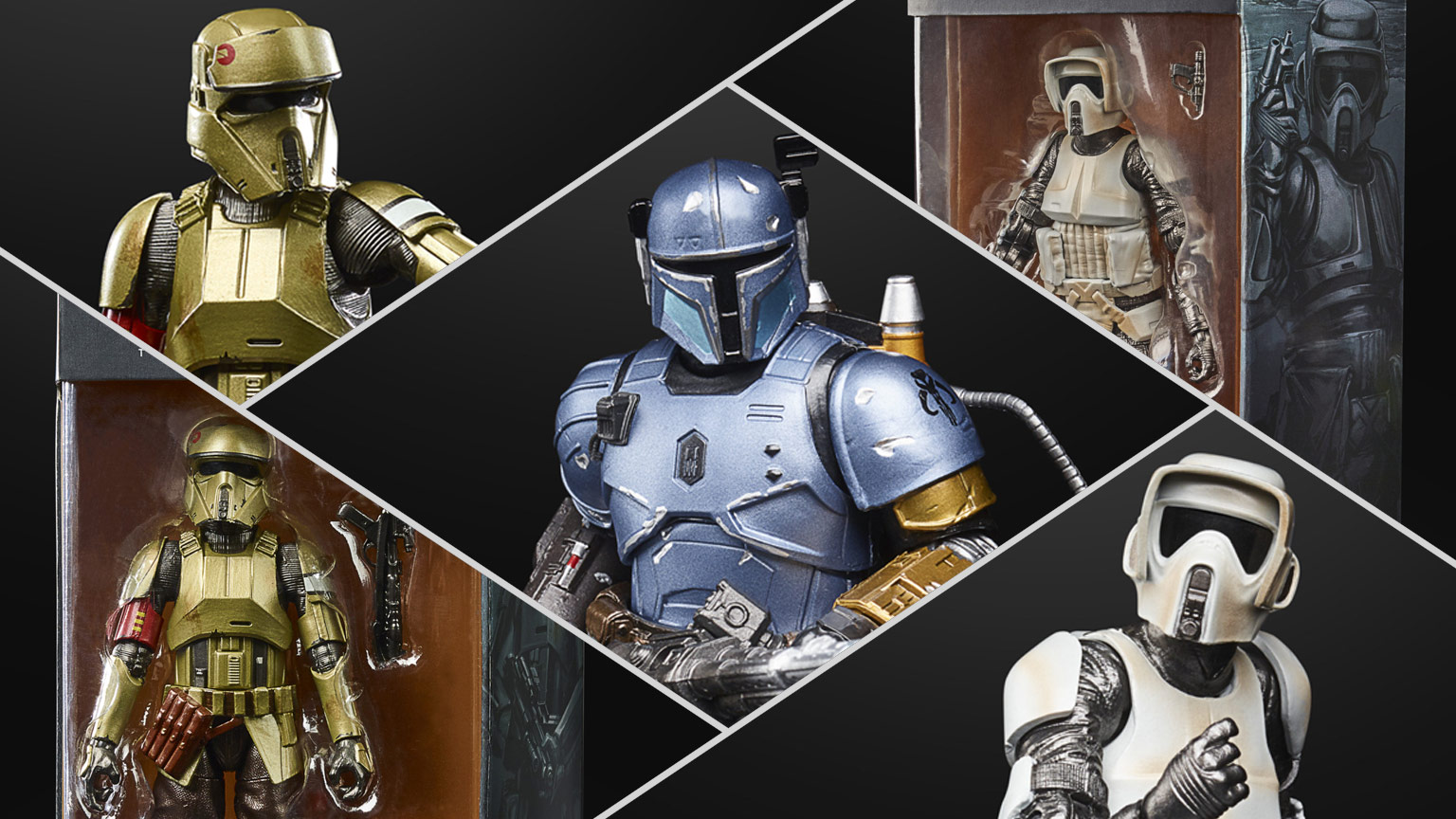 Star Wars: The Black Series Carbonized Collection figures.