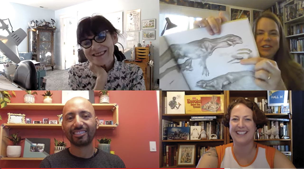 ForceFest Wildlife panel guests (left to right): Terryl Whitlatch, Traci Degerman, and Frank Santana, with host Melissa T. Miller.