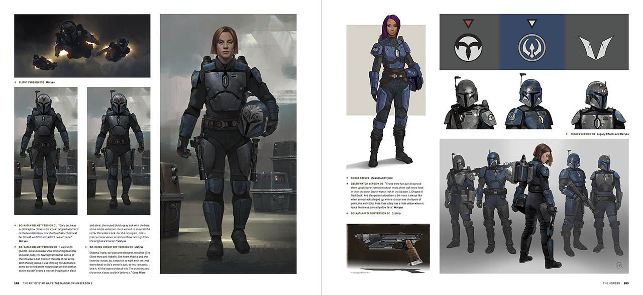 The Art of The Mandalorian (Season 2) Bo-Katan spread