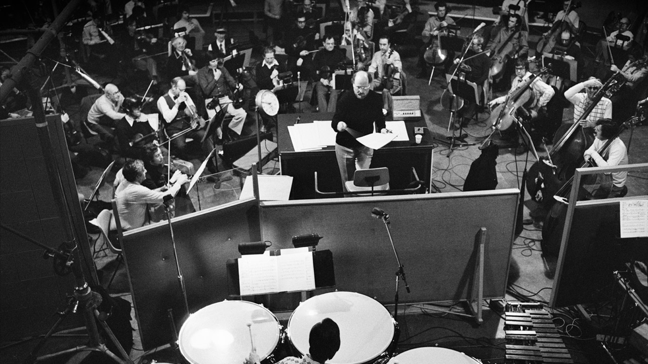 John Williams conducts