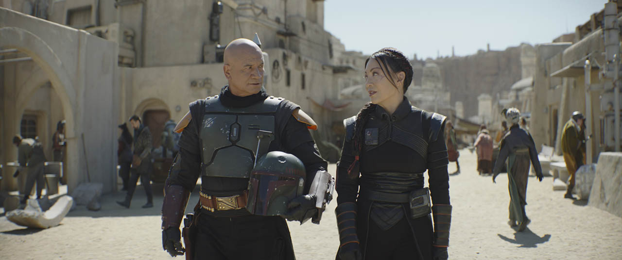 Boba Fett and Fennec Shand talking in The Book of Boba Fett Chapter 7