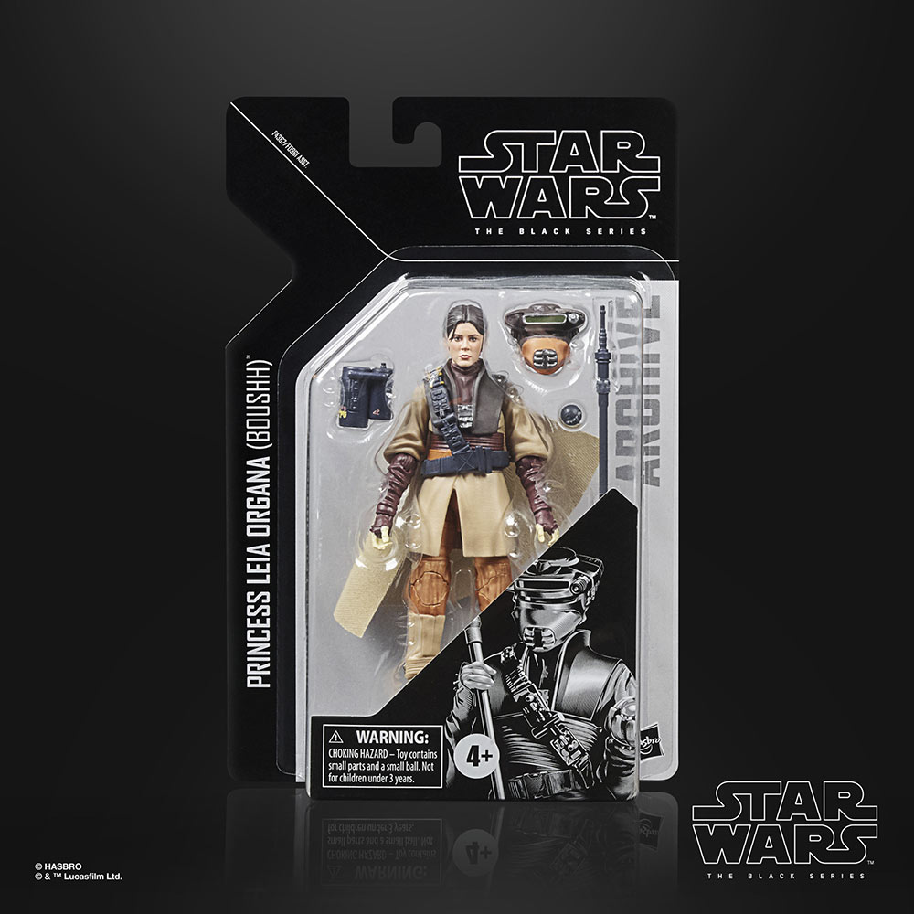 Hasbro's The Black Series Princess Leia as Boushh in package