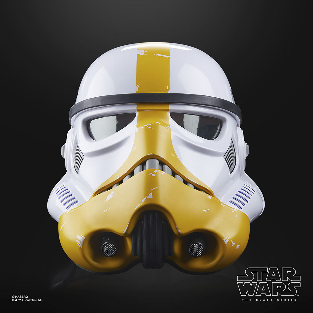 Hasbro's The Black Series Artillery Stormtrooper helmet out of package