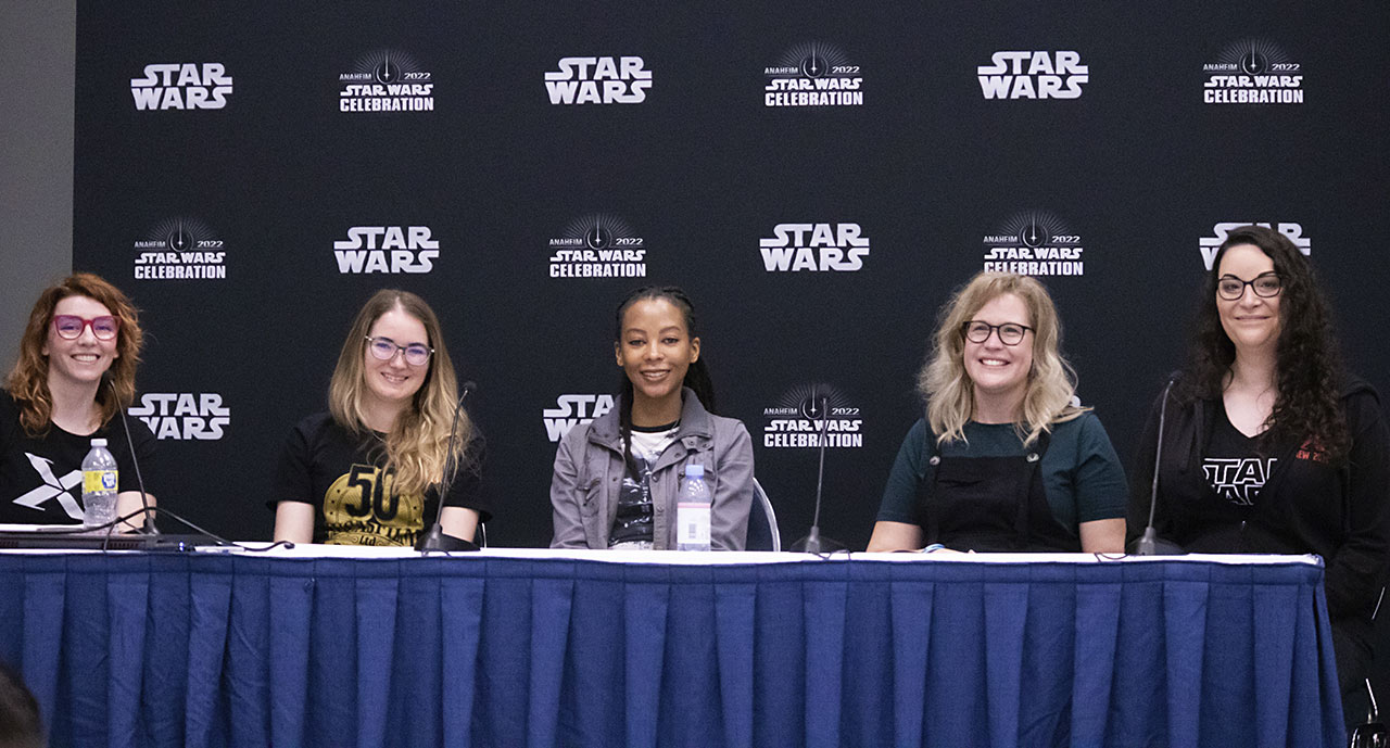 From left to right: Jenny Ely, Rachel Radeztsky, Karessa Bowens, Emily Burch, and Marissa Martinez-Hoadley