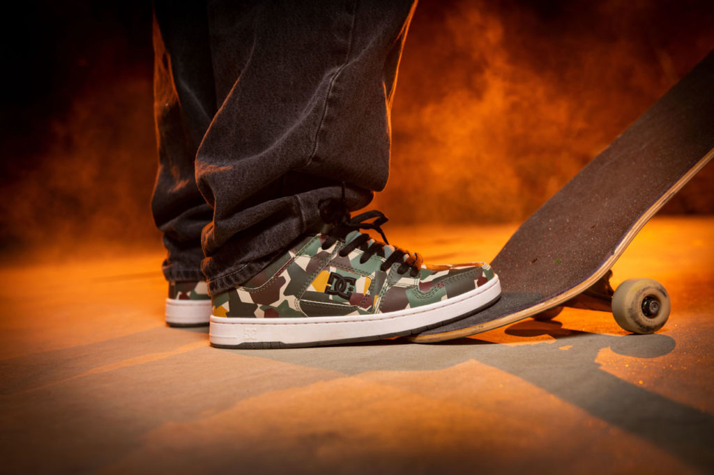 The DC Shoes Boba Fett capsule collection shoes detail.
