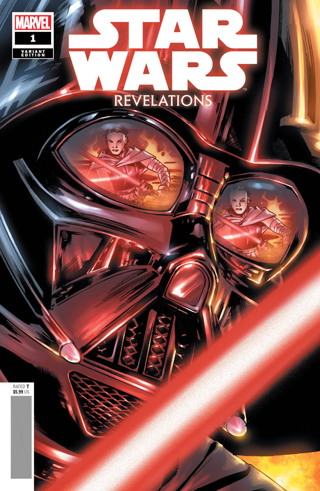 Star Wars: Revelations #1 variant cover featuring Darth Vader.